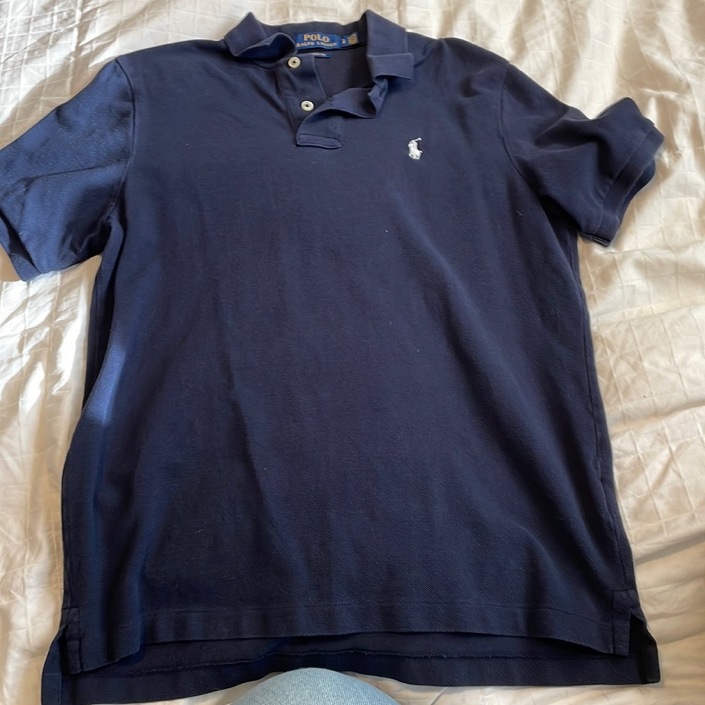 MENS navy blue polo shirt